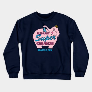 Pink Elephant Car Wash Crewneck Sweatshirt